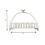 Thumbnail: Vintage Metal Arch Display Stand - White Distressed Tray with Bird Accent