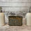 Thumbnail: Farmhouse Soap Dispenser Set with Galvanized Caddy, Rustic Bathroom Decor
