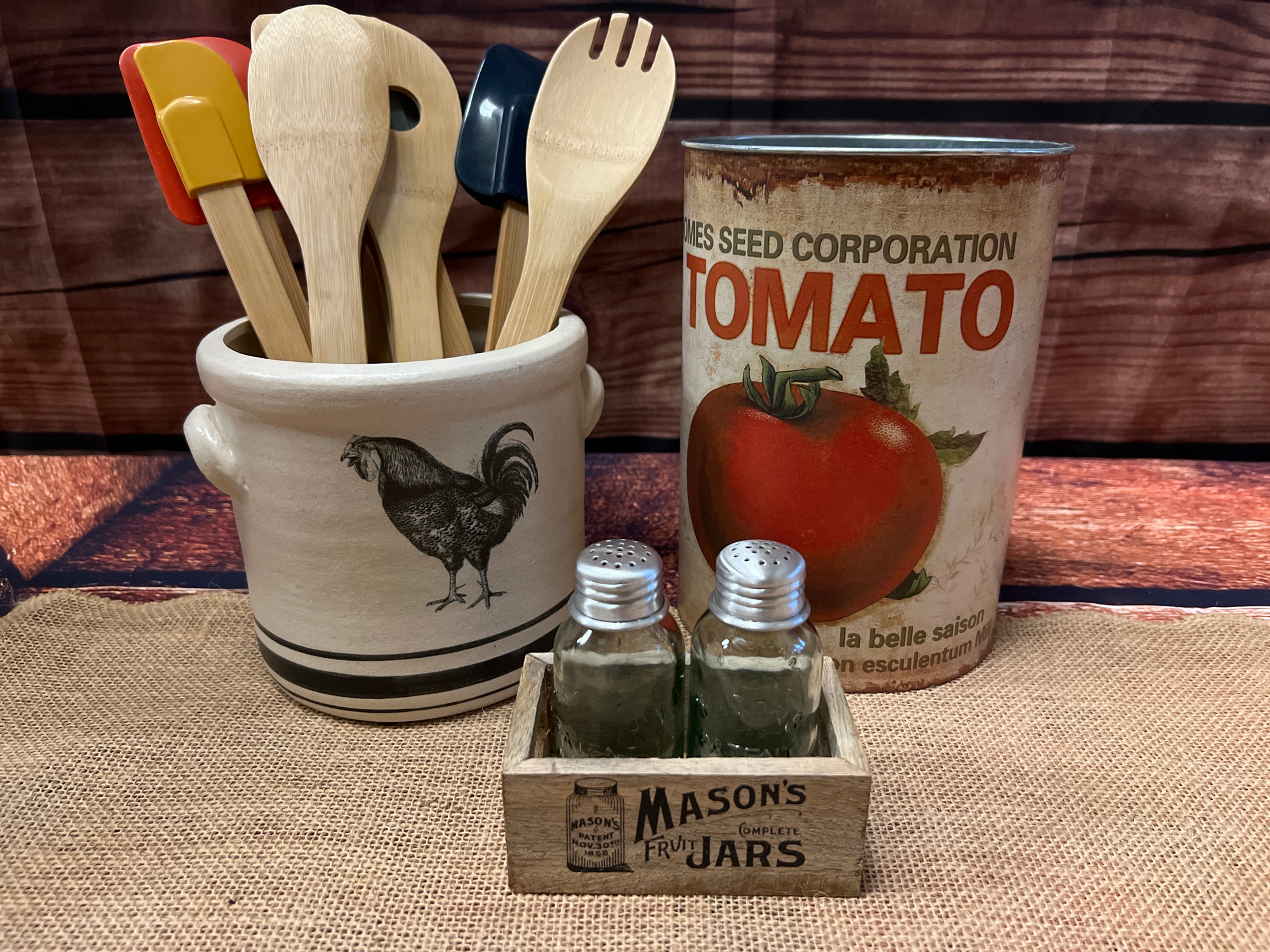 Farmhouse Mason Jar Salt and Pepper Shakers