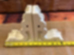 Thumbnail: White Corbel Bookends Set - Vintage Style Architectural Book Ends - Shabby Chic