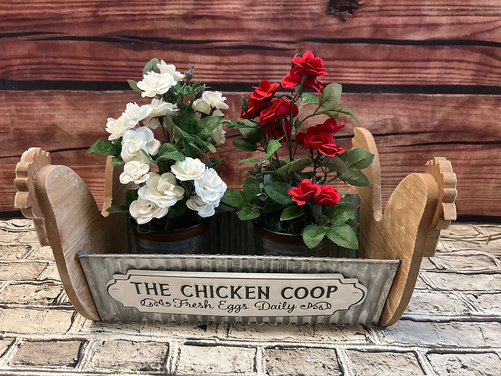 Thumbnail: Chicken Coop Caddy | Farmhouse Kitchen Organizer | Rustic Rooster Bread Basket