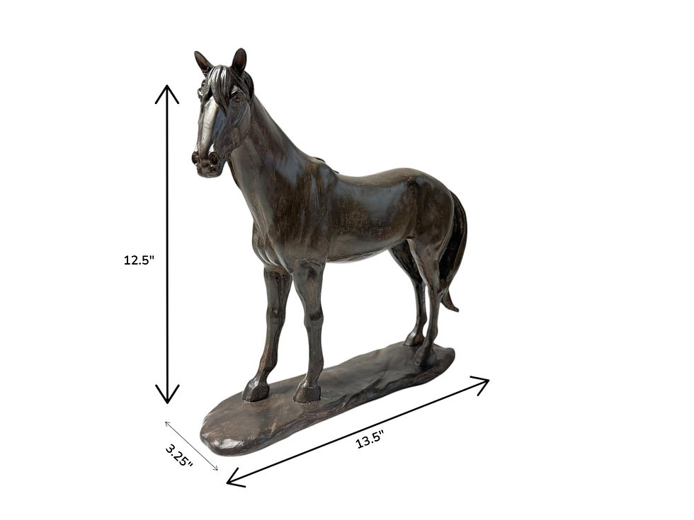 Thumbnail: Brown Resin Horse Statue, Equestrian Sculpture Home Decor, Farmhouse Accent