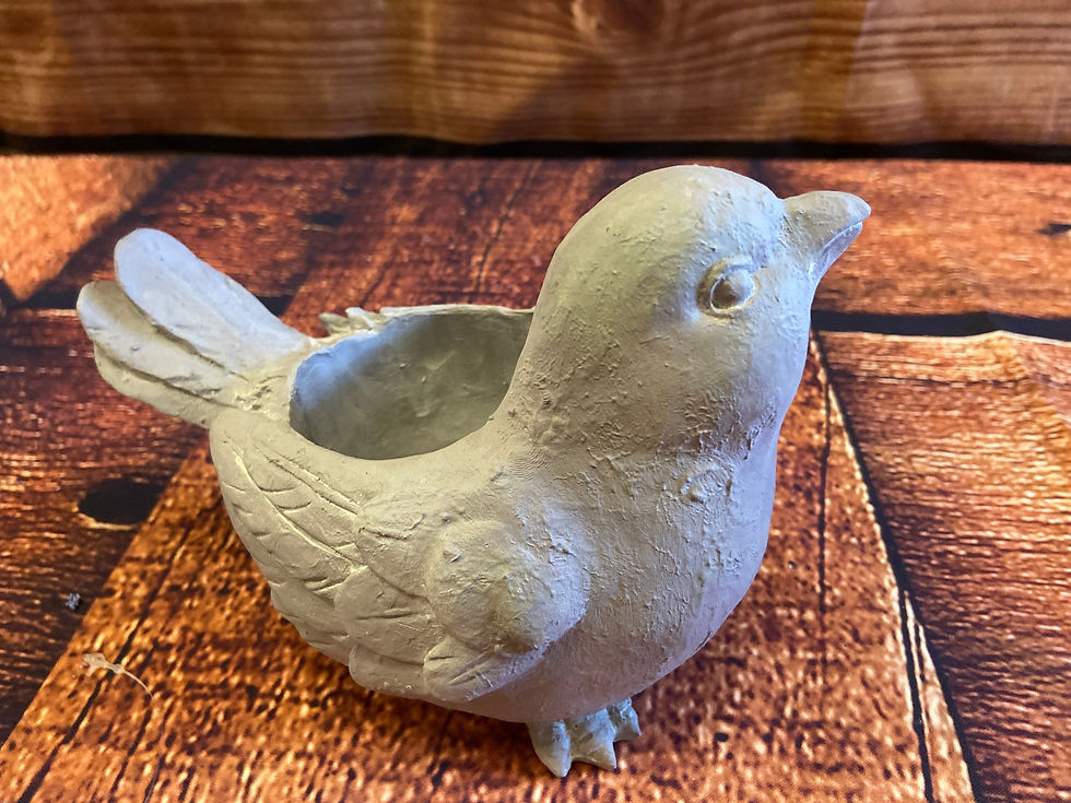 Thumbnail: Resin Bird Planter | Farmhouse Decor | Rustic Pot | Shabby Chic Bird Planter