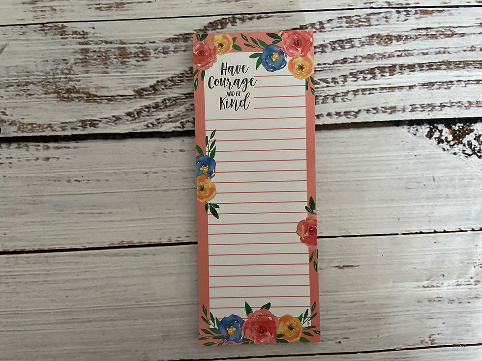 Thumbnail: Floral Magnetic Notepad | Inspirational Quote | Fridge List Pad