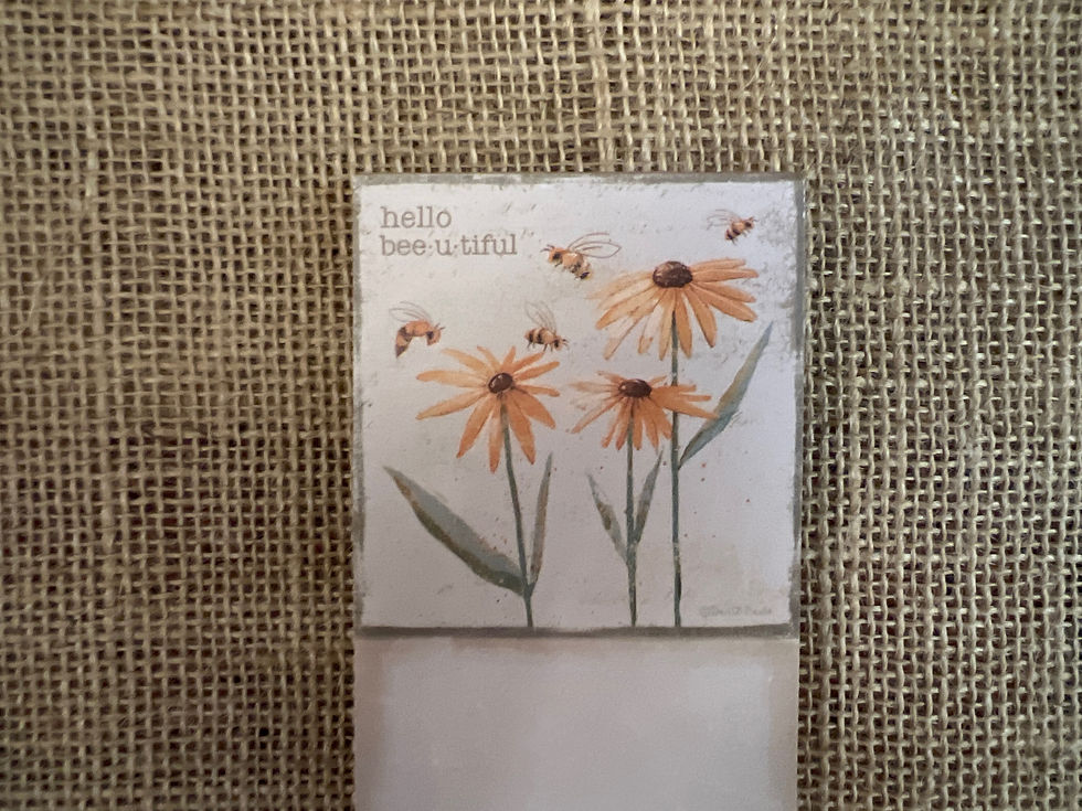 Thumbnail: Hello Beautiful Magnetic Notepad, Bee and Flower List Pad, Kitchen Notepad