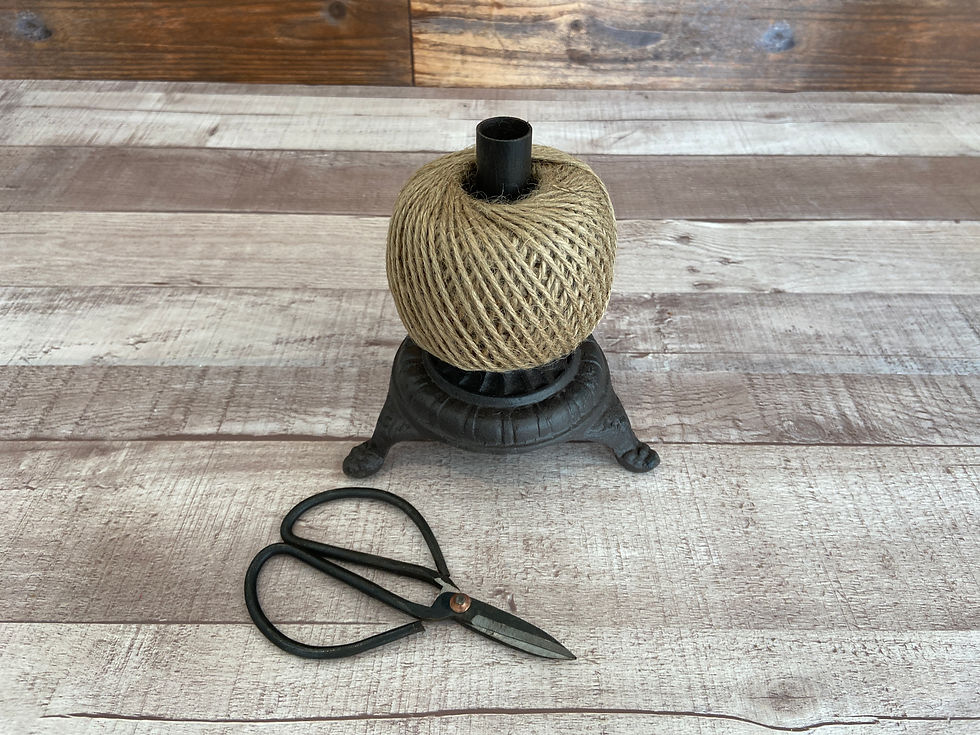 Thumbnail: Rustic Cast Iron Twine Holder with Scissors