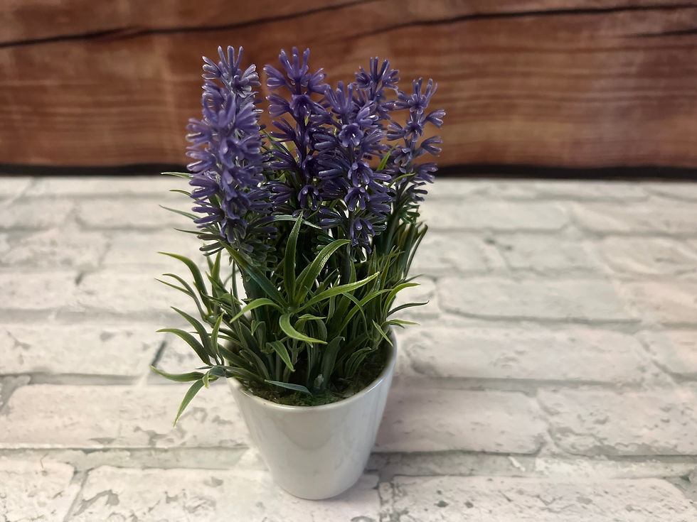 Thumbnail: Faux Purple Lavender in White Ceramic Pot, French Country Accent