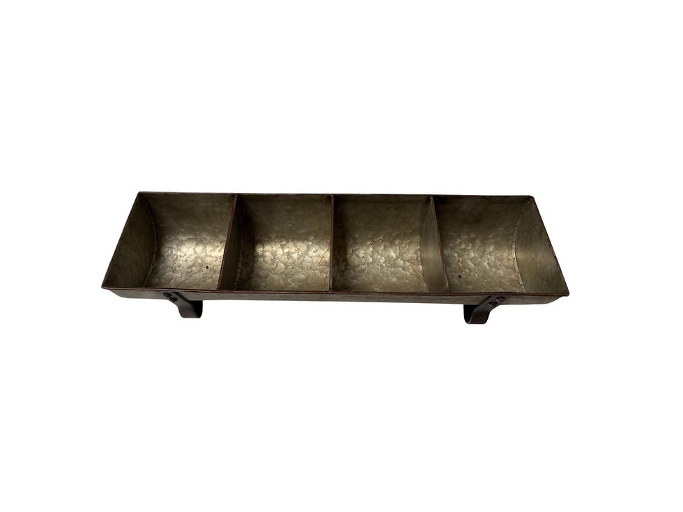 Thumbnail: Galvanized Divided Chicken Feeder Tray | Farmhouse Centerpiece | Rustic Decor