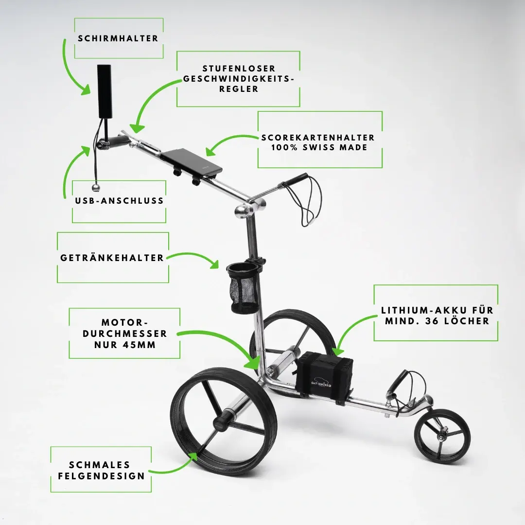 Golf-Elektro-Trolley Golftrolley Elektrotrolley günstig Schweiz Golf beste Elektro Trolley Elektrisch kaufen Test Empfehlung