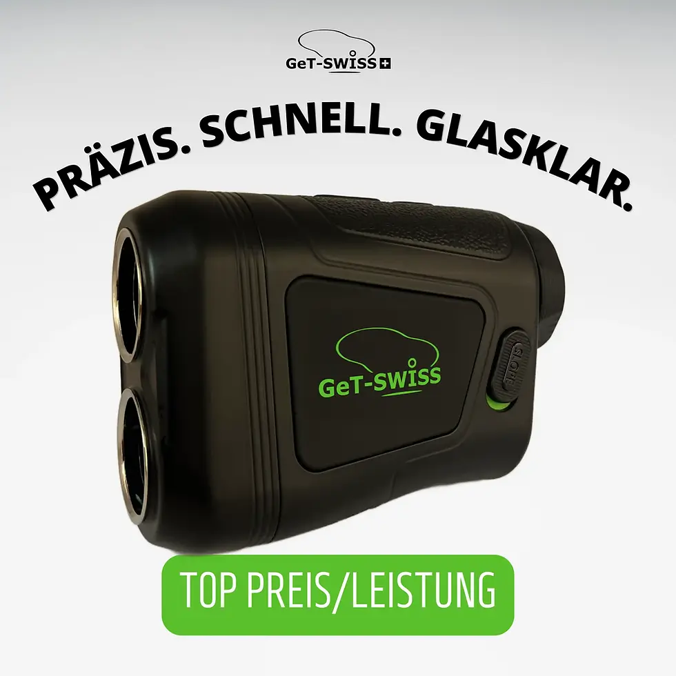 GeT-SWISS Golf-Laser Schweiz Kaufen Laser Rangefinder Laser-Entfernungsmesser Distanzmesser Golflaser Golf Test Empfehlung