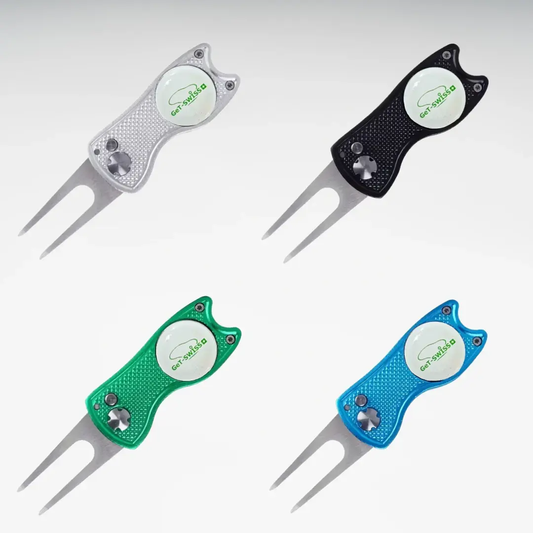 Golftuch Golfhandtuch Pitchgabel Divot Tool Schlägerbürste Golfzubehör Schlägerreinigung Beste Test