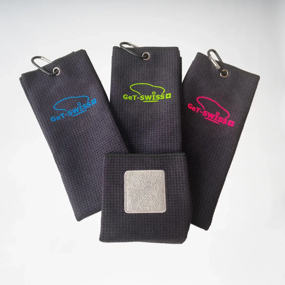 Golfhandtuch Golftuch Golfschlägerreinigung Schläger putzen Golf Shop Schlägerputztuch Putztuch