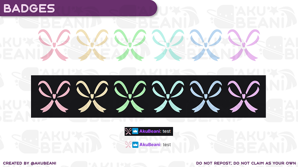 Badges - Ribbon Bows