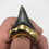 Thumbnail: 2.01" 18K Gold Plated Fossil Megalodon Shark Tooth