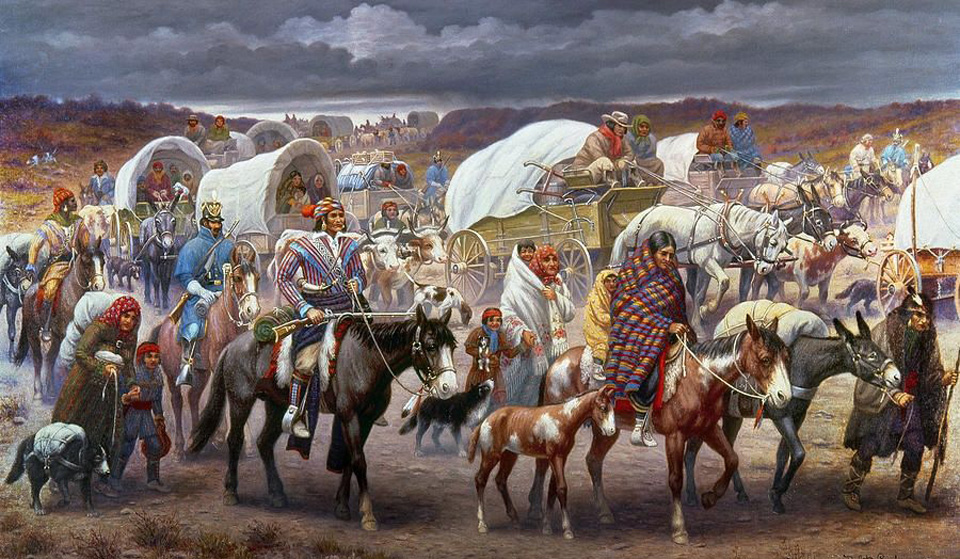 Painting depicting the Trail of Tears