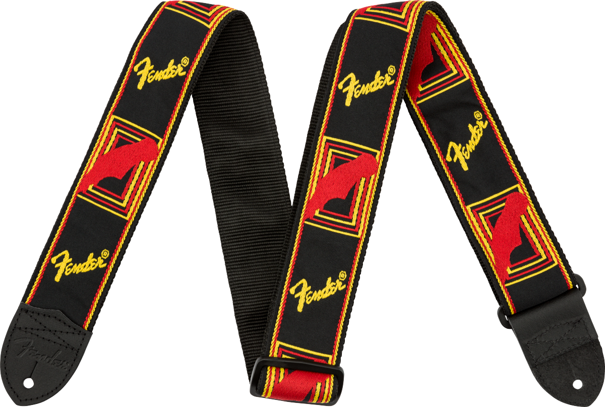 Fender Monogrammed Strap - Yellow/Red