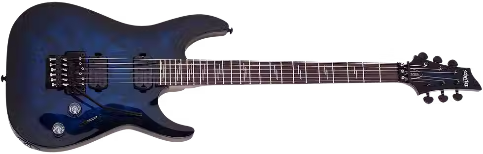 Schecter Omen Elite 6 FR - See Thru Blue Burst