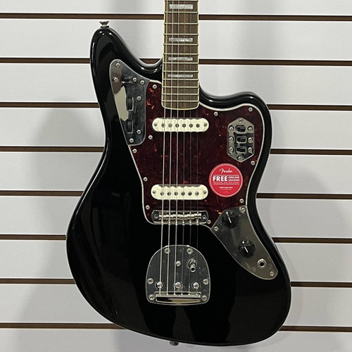 美品 Squier Classic Vibe ’70s Jaguar Black Squier Classic Vibe 70s Jaguar LRL, Black at Gear4music
