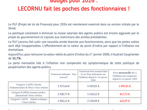 Budget 2026 : LECORNU fait les poches des fonctionnaires !