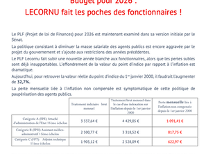 Budget 2026 : LECORNU fait les poches des fonctionnaires !