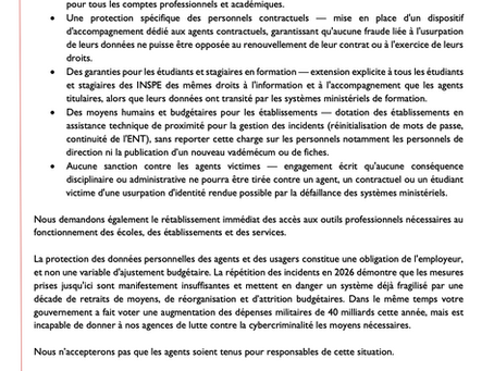 Cyberattaques, fuites de données : le ministre responsable du chaos !