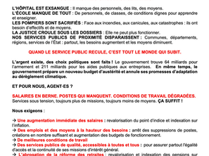 GRÈVE LE 29 SEPTEMBRE ! POUR NOS SALAIRES, POUR NOS SERVICES PUBLICS !