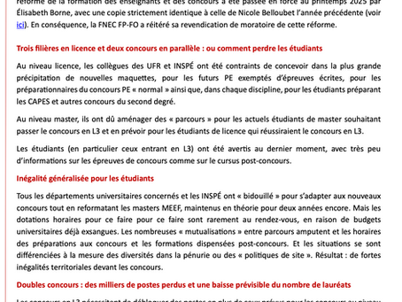 Formation des enseignants : une catastrophe... organisée !