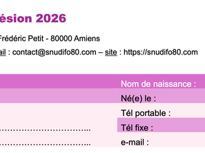 Bulletin d'adhésion 2026