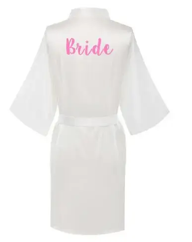 Thumbnail: Bridal Satin Robes Bride Bridesmaid Wedding Getting Ready Robe Set