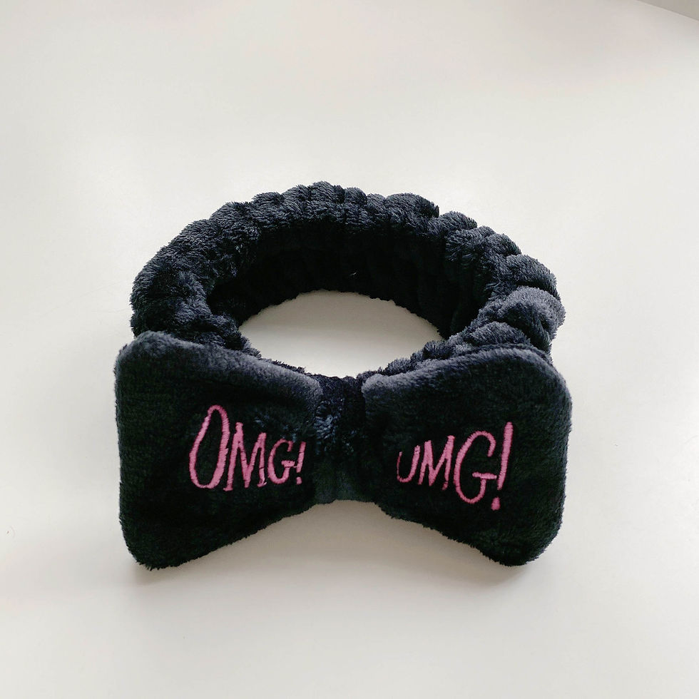 Thumbnail: Spa Bow Headband Plush Face Wash Makeup Hair Band Cute Skincare Headband