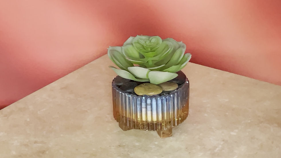 Thumbnail: Artificial Succulents in Hand-Made Pot 4