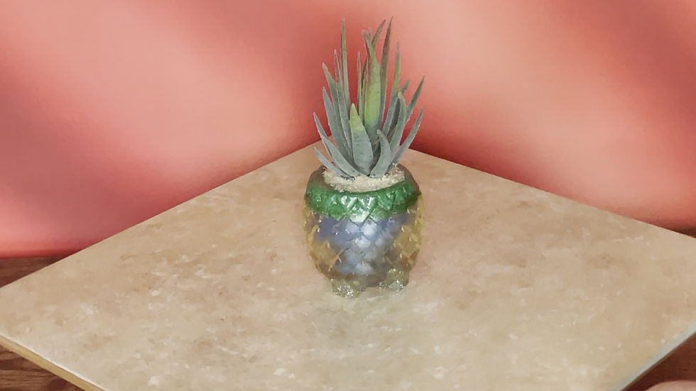 Thumbnail: Artificial Succulents in Hand-Made Pot 5