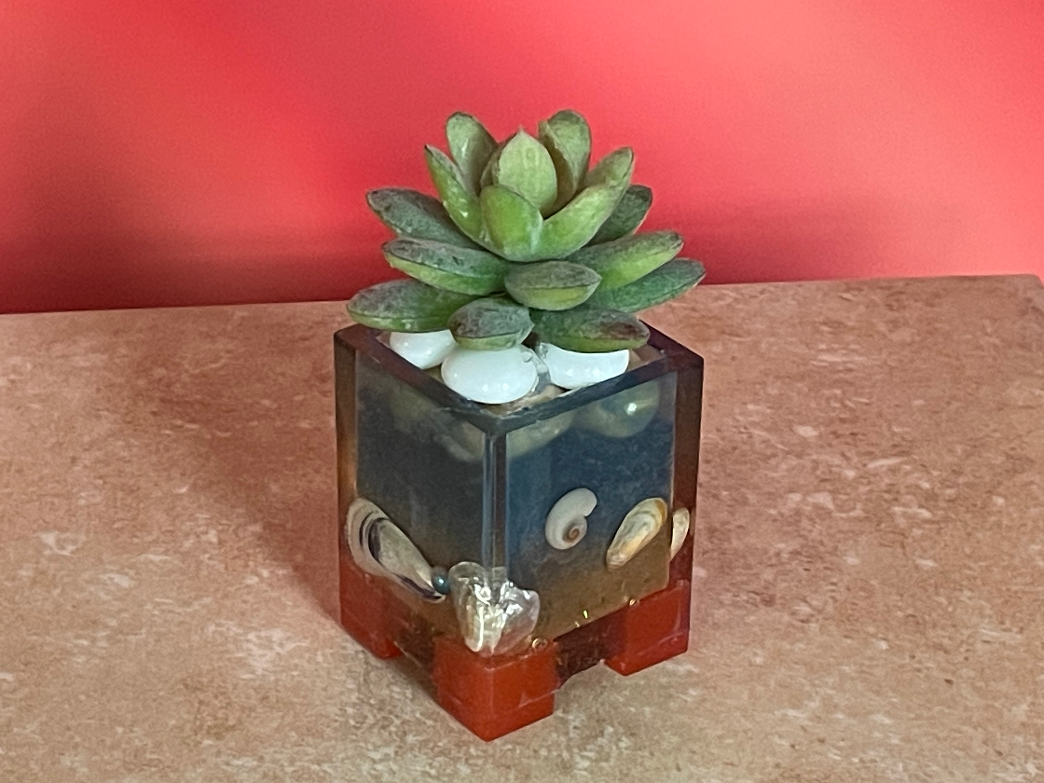 Artificial Succulents in Hand-Made Pot 2