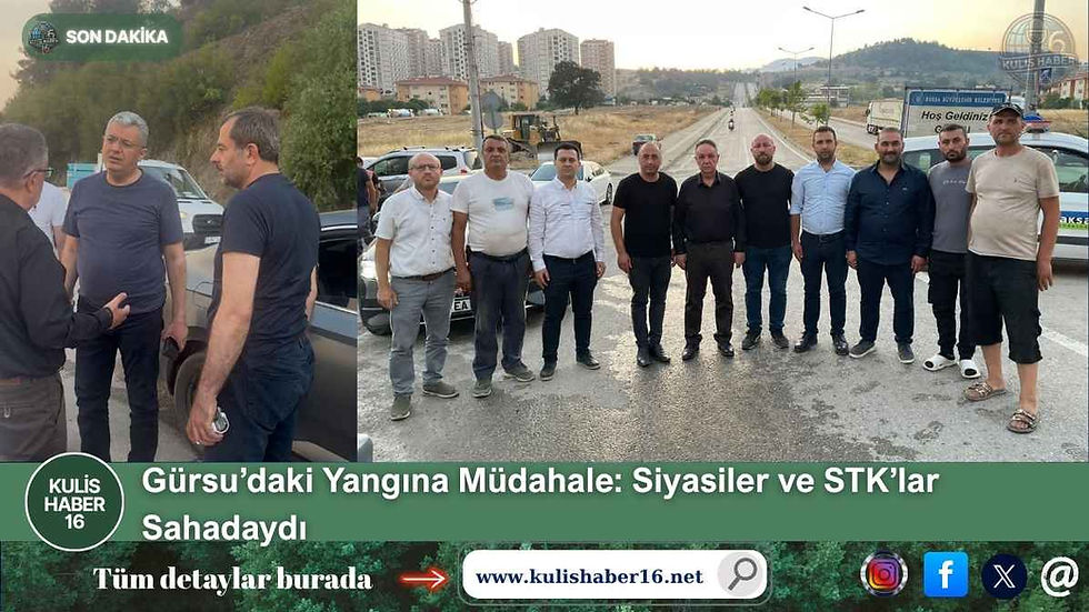 Gürsu’daki Yangına Müdahale: Siyasiler ve STK’lar Sahadaydı