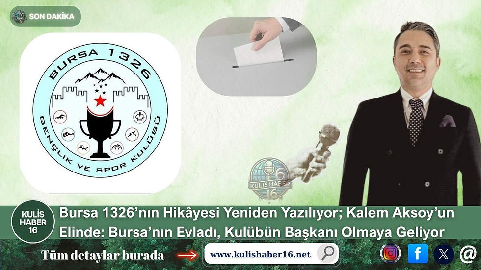 Mehmet Emir Aksoy, Bursa 1326 Spor Kulübü başkanlığına aday oldu. Kulübün hikâyesini yeniden yazmaya hazırlanıyor.