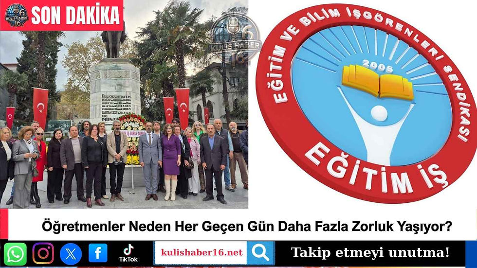 Öğretmenler Günü çelenk töreni ve Eğitim-İş etkinliği