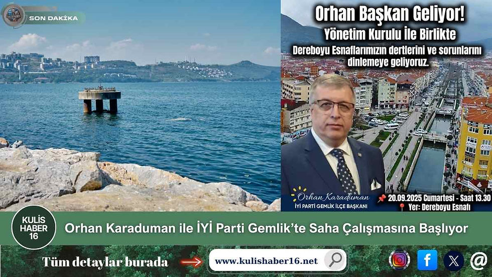 Orhan Karaduman ile İYİ Parti Gemlik’te Saha Çalışmasına Başlıyor