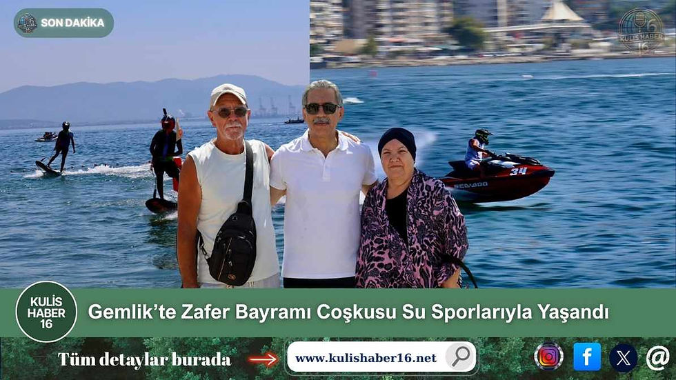 Gemlik’te Zafer Bayramı Coşkusu Su Sporlarıyla Yaşandı