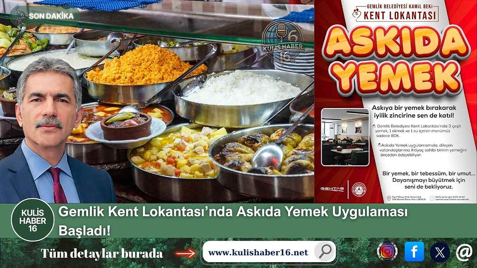 Gemlik Kent Lokantası’nda Askıda Yemek Uygulaması Başladı!