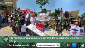 Beyceli Onur’dan Çocuklara Sürpriz: Pamuk Şekerle Gülümseten Proje