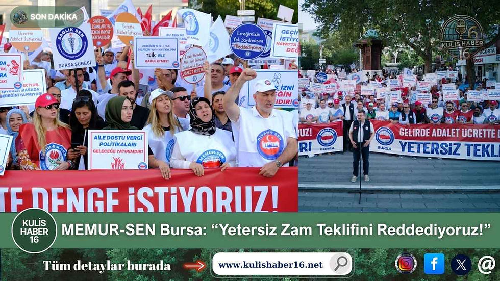 MEMUR-SEN Bursa: “Yetersiz Zam Teklifini Reddediyoruz!”