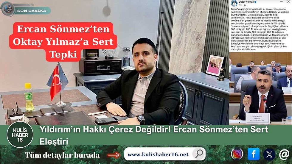 Yıldırım’ın Hakkı Çerez Değildir! Ercan Sönmez’ten Sert Eleştiri