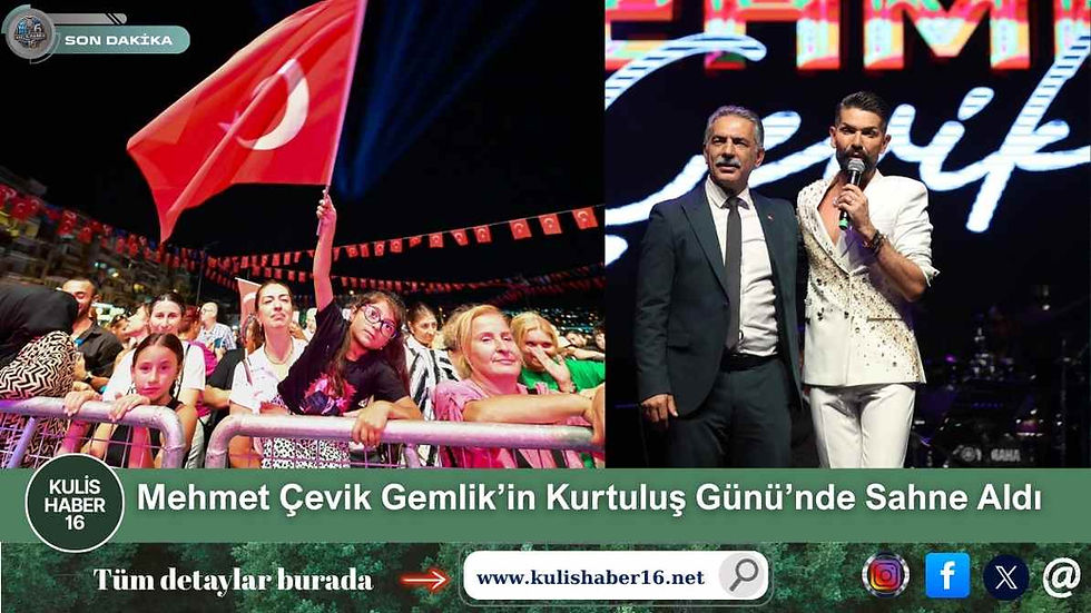 Mehmet Çevik Gemlik’in Kurtuluş Günü’nde Sahne Aldı