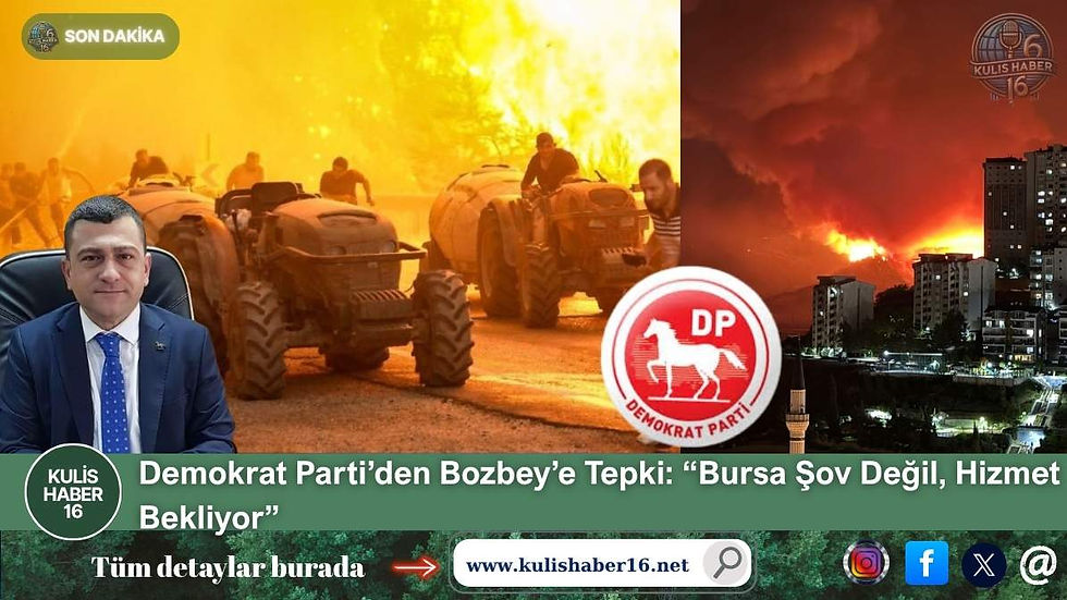 Demokrat Parti’den Bozbey’e Tepki: “Bursa Şov Değil, Hizmet Bekliyor”