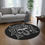 Thumbnail: Rose Skull Round Rug