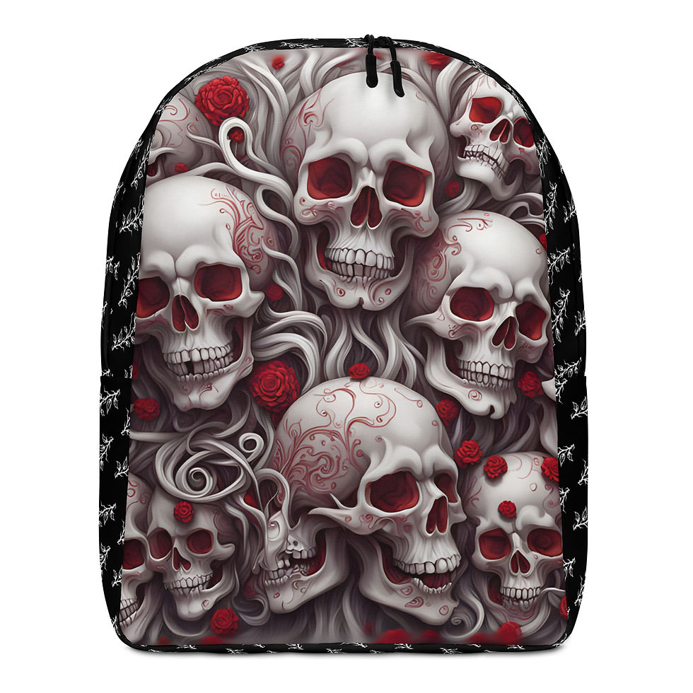 Skullz N Whiteroses Minimalist Backpack