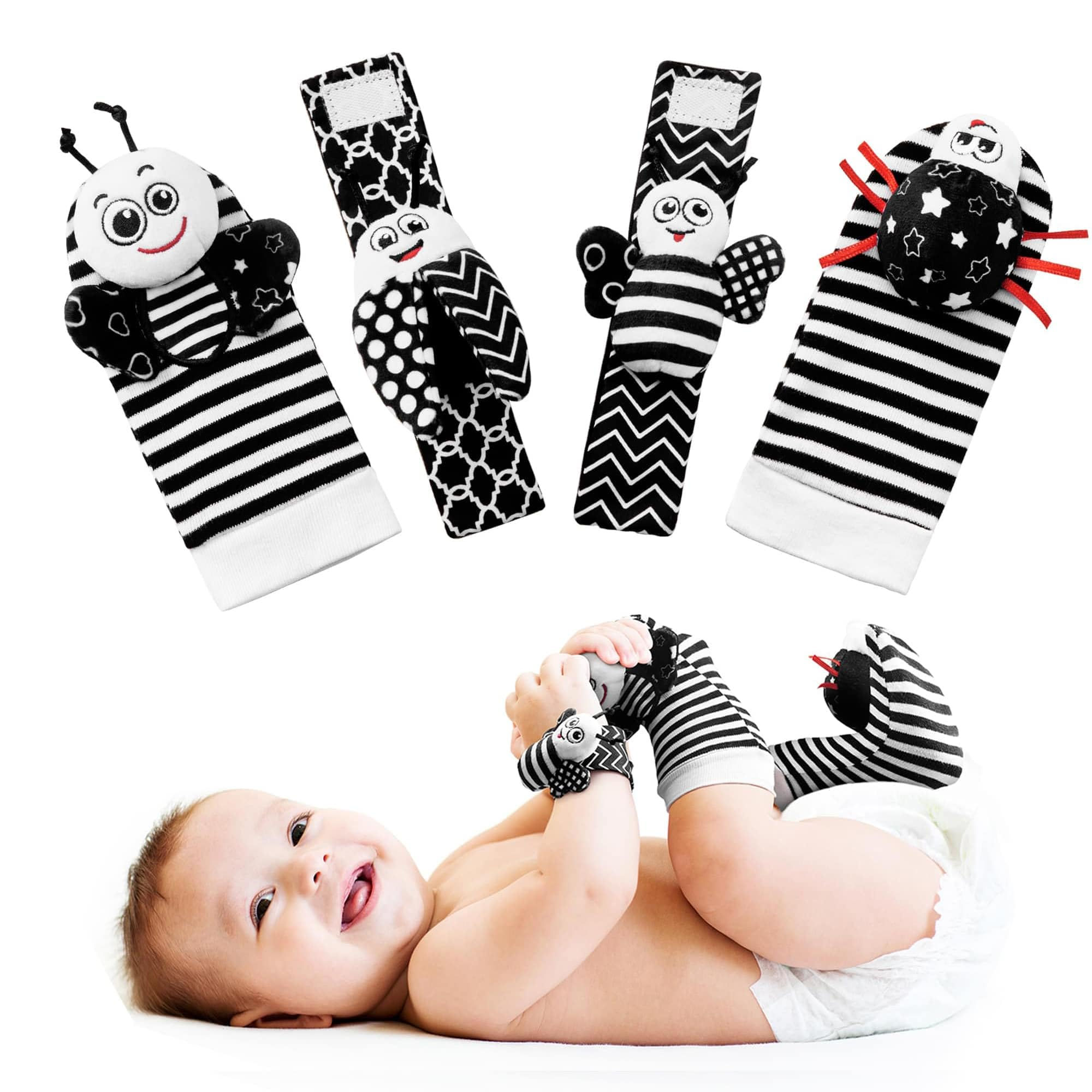 Kit Bebê 4 Peças – Pulseiras e Meias