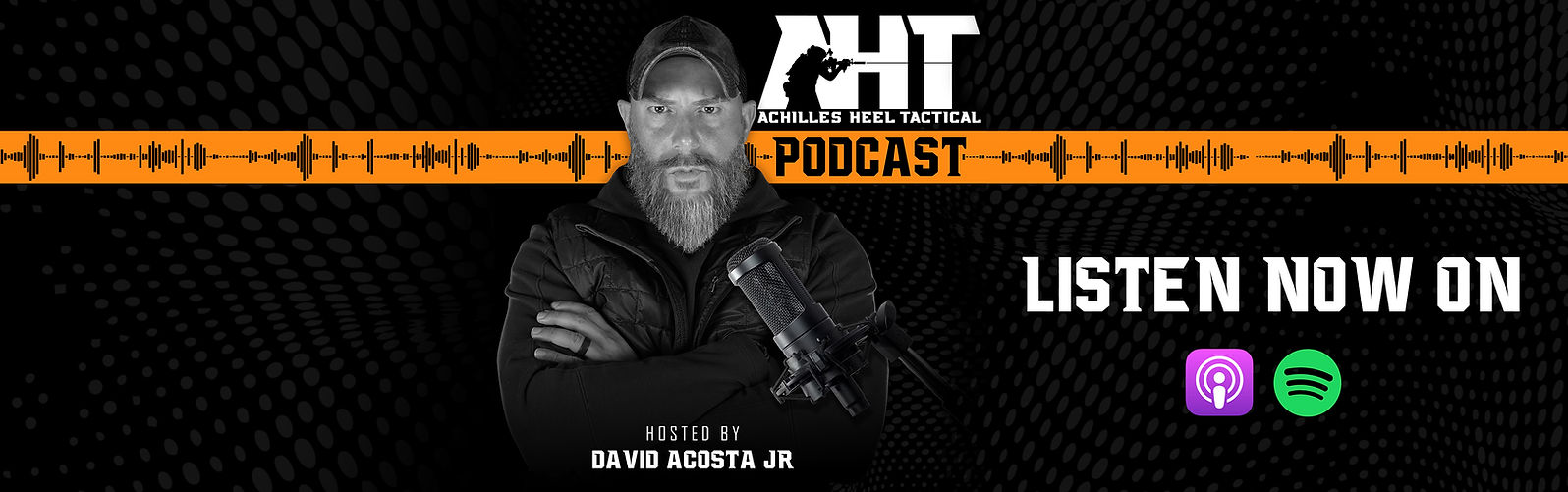 David Acosta Jr hosting the Achilles Heel Tactical podcast