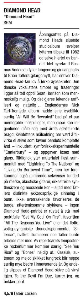 Norway Rock 82 - Diamond Head 2016 Review