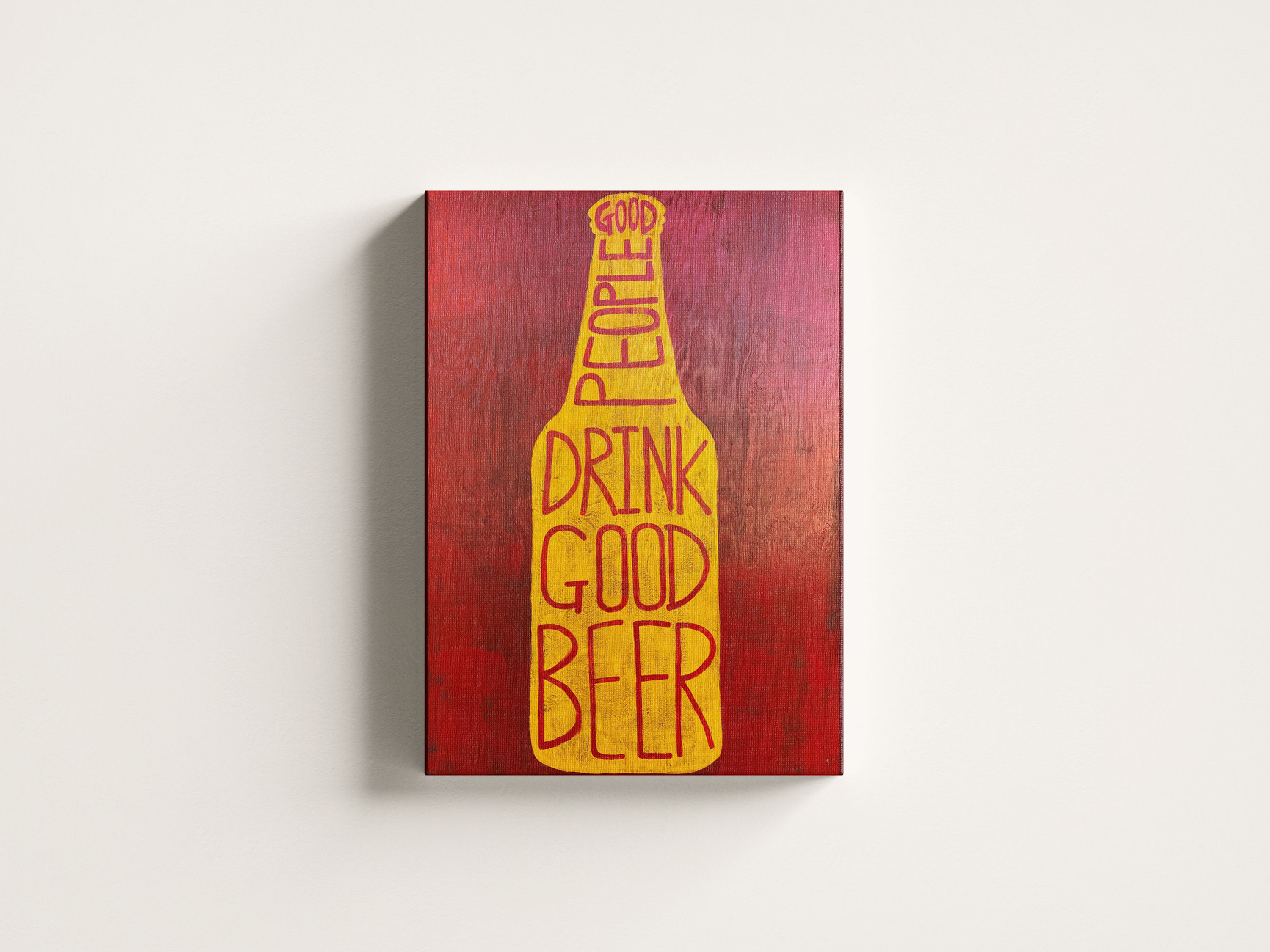 Good People Drink Good Beer - Bitter Beer Painting | Wall Art for Alcoholics